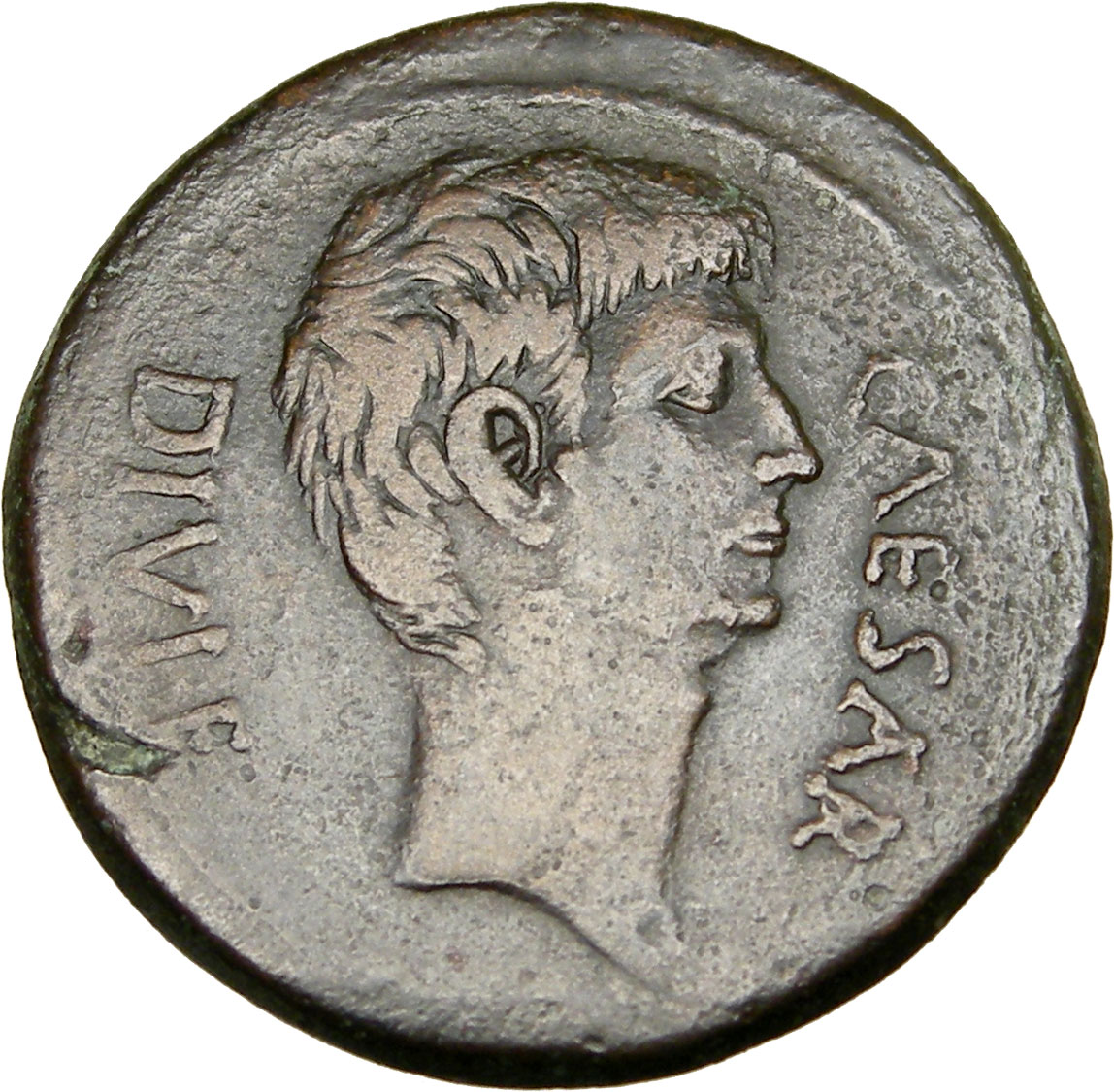 Octavian Augustusand Julius Caesar 38bcancient Roman Coin