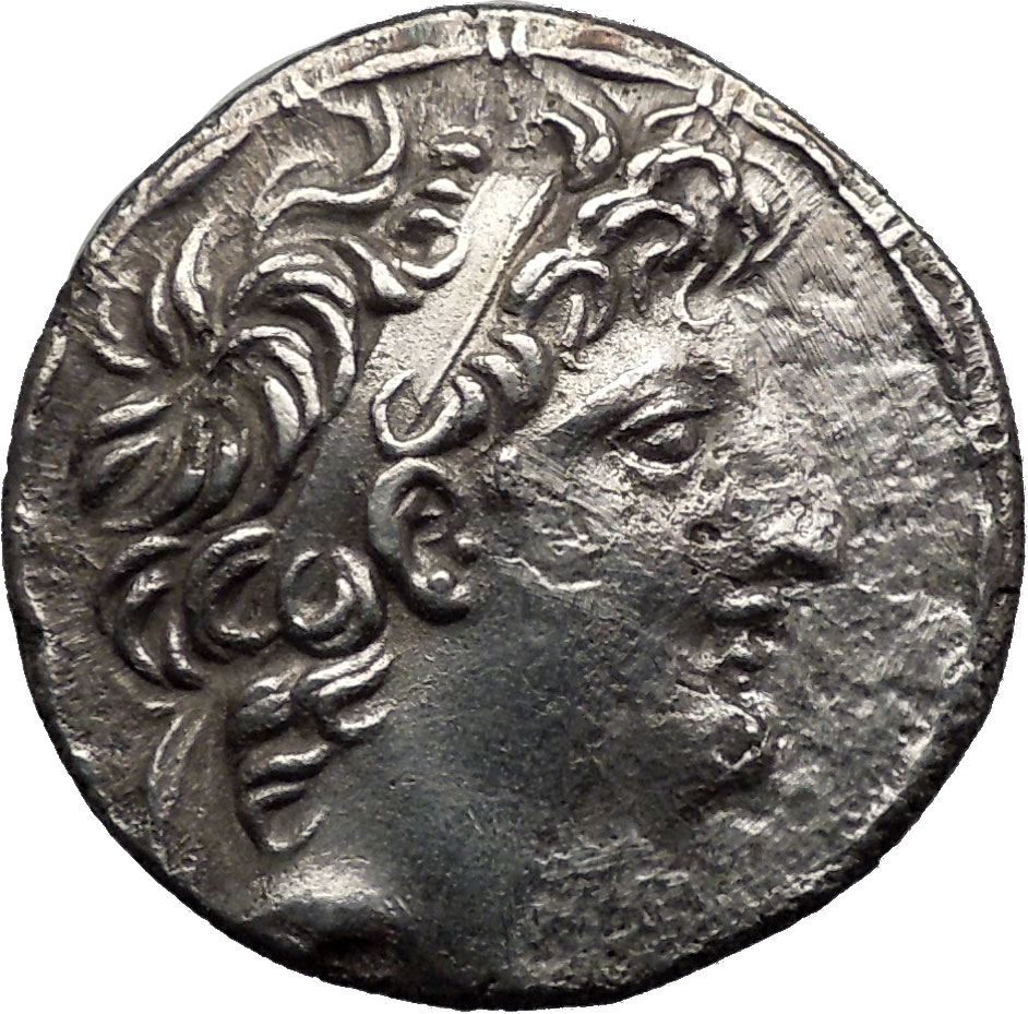 Antiochus Viii Grypos Seleucid King 121bc Large Silver Greek Coin Zeus 