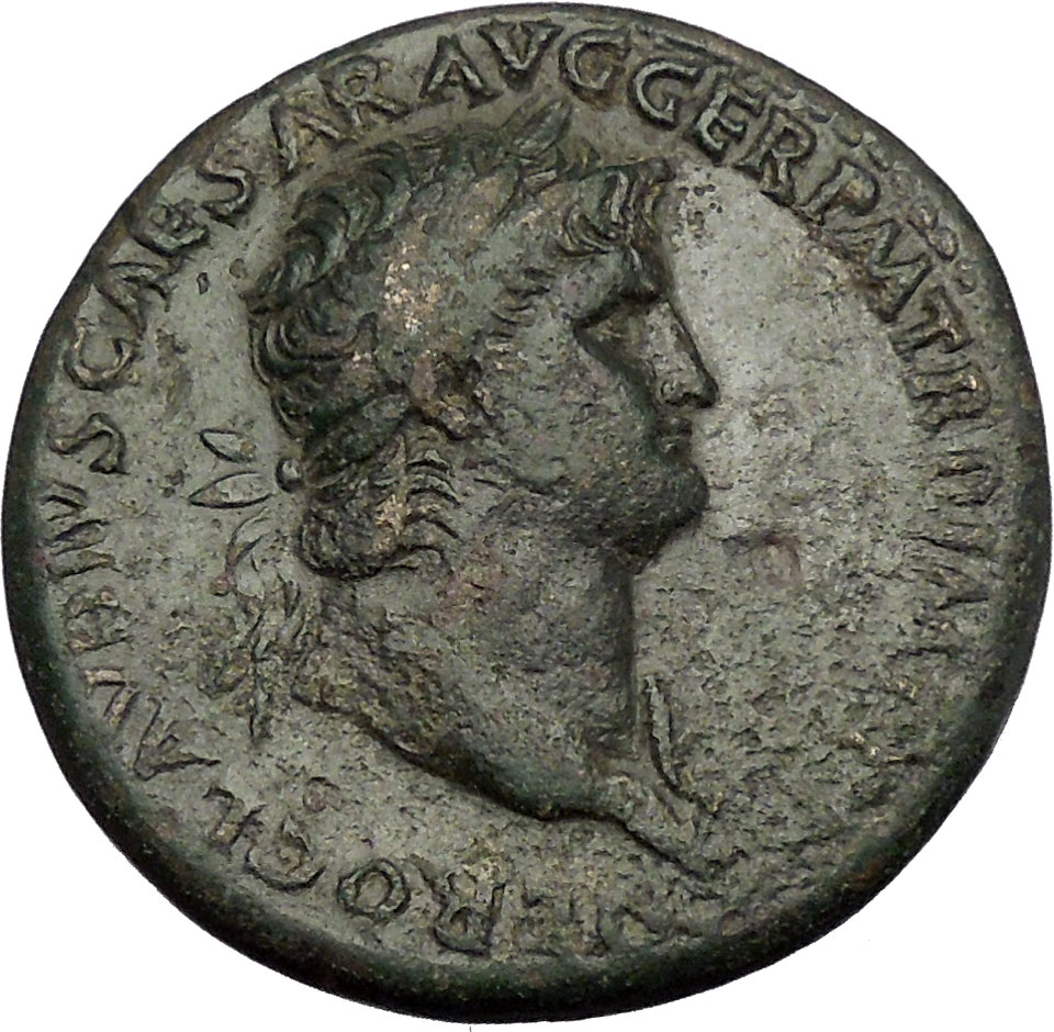 Nero On Horse With Soldier 67ad Rome Sestertius Large Ancient Roman 