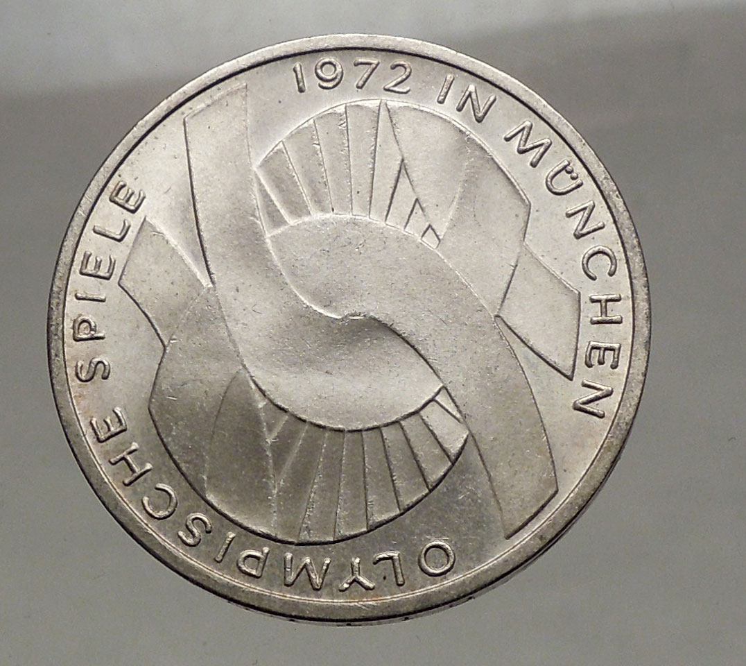 1972 Germany Munich Summer Olympics Games Schleife 10 Mark Silver Coin I57149 Ebay