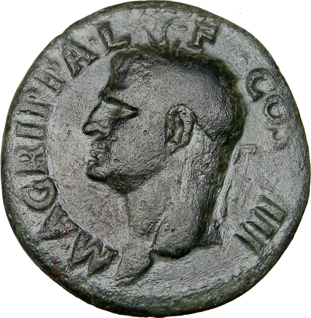 Marcus Vipsanius Agrippa Roman Coin Augstus of Caligula