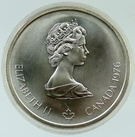 1976 CANADA Elizabeth II Olympic Montreal STADIUM Old BU Silver