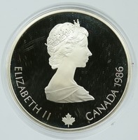 1986 CANADA 1988 CALGARY OLYMPICS Free-X Skiing Proof Silver $20