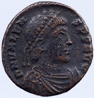VALENS w Christian Chi-Rho Standard 364AD Authentic Ancient Roman
