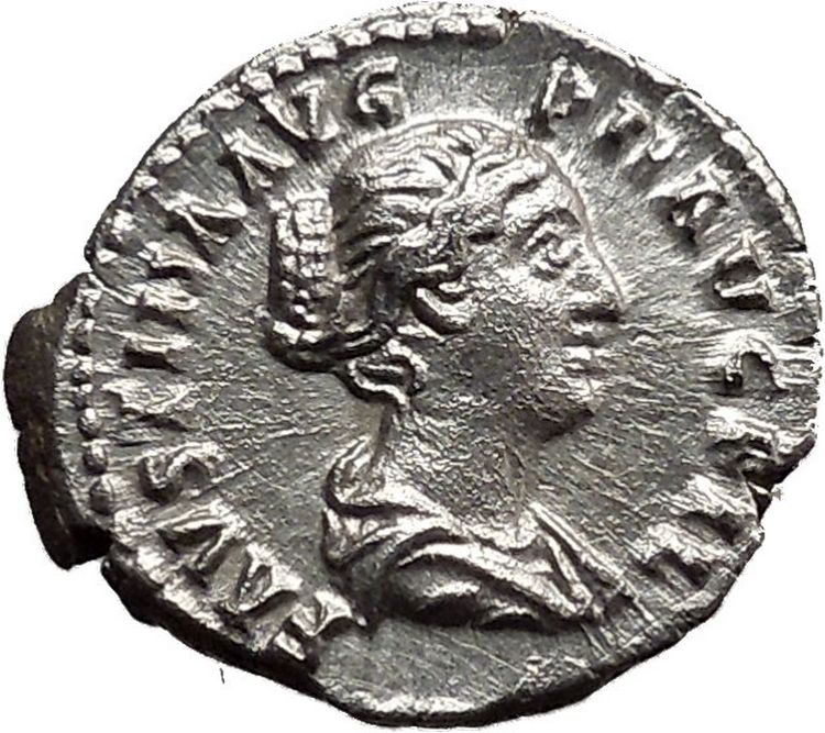 FAUSTINA II Marcus Aurelius Wife154AD SILVER Ancient Roman Coin 