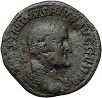 MAXIMINUS I Sestertius 236AD Huge Ancient Roman Coin FIDES TRUST 