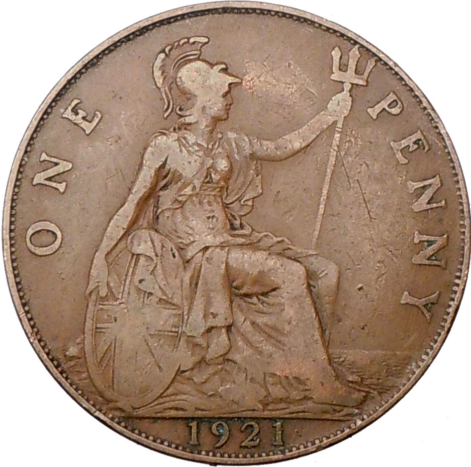 Penny UK 1921 King George V Coin