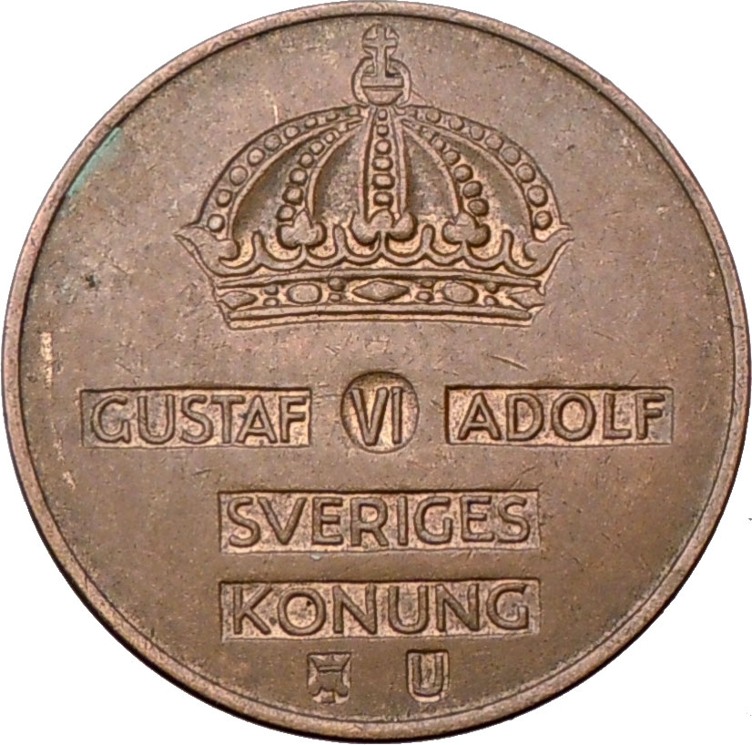 Kingdom of Sweden Gustaf VI Adolf Coin 1964  