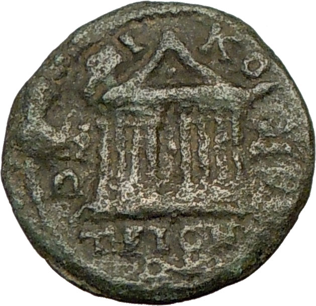   Nicomedia Bithynia 222AD Ancient Roman Coin Poctostyle temple  