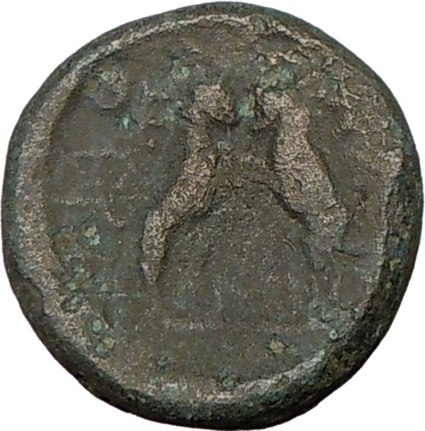 THESSALONICA Macedonia 187BC Ancient Greek Coin ZEUS Two goats i17831