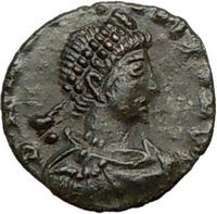 ARCADIUS 383AD Authentic Genuine Ancient Roman Coin VICTORY  