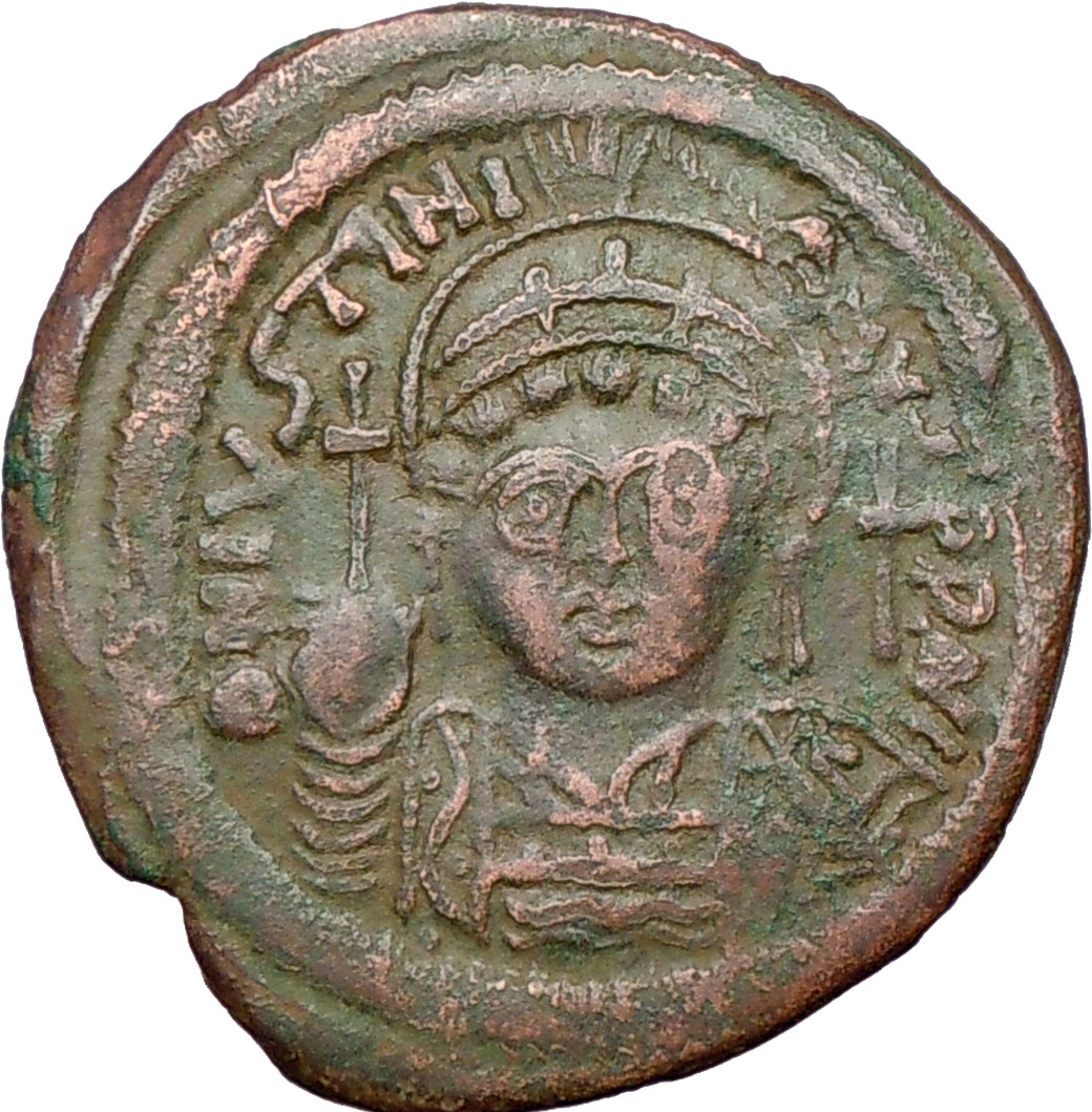 Justinian I Huge 527AD Follis Ancient Byzantine Coin