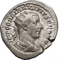 GORDIAN III 242AD Silver Authentic Genuine Ancient Roman Coin  