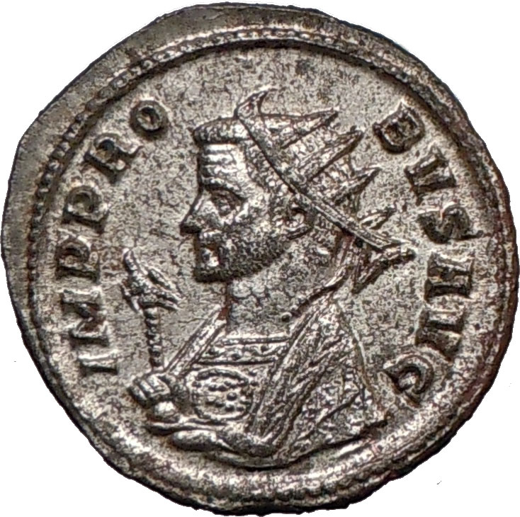 PROBUS 278AD Rome SOL INVICTUS CHARIOT Authentic Ancient Silvered 