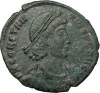 CONSTANTIUS II 348AD Large AE2 Ancient Authentic Roman Coin BATTLE 