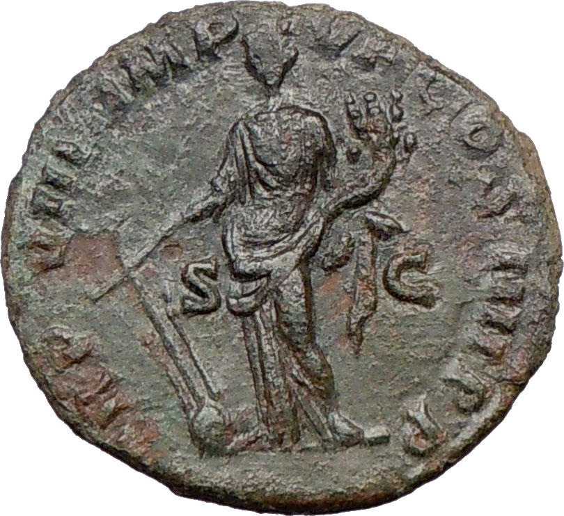 COMMODUS Nude Gladiator 183AD Large Dupondius Ancient Roman Coin ...