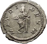   212AD Rome Genuine Authentic Ancient Silver Roman Coin CYBELE  