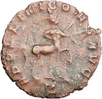 GALLIENUS 254AD Ancient Roman Coin Centaur part human & horse 