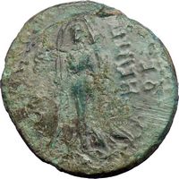 Nero Statilia Messalina 66AD Hypaepa Lydia Ancient Roman Coin Artemis