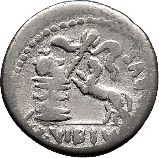 Roman Republic Varus 42BC Silver Ancient Coin Bacchus Dionysos Panther ...