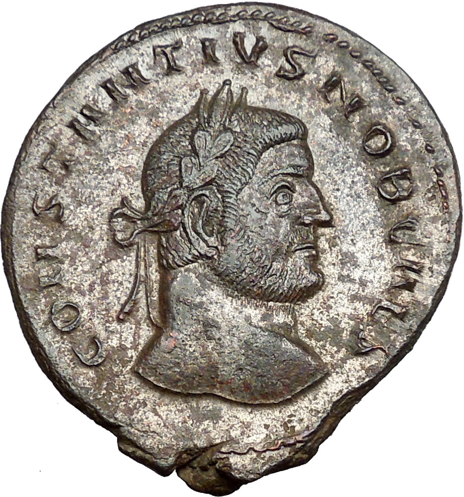 CONSTANTIUS II Constantine the Great father Ancient Roman Coin GENIUS ...