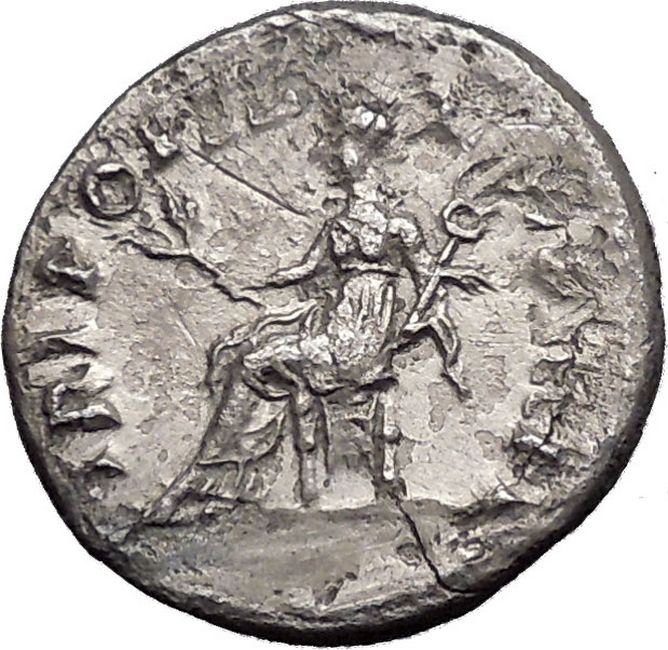 VESPASIAN 71AD Ancient Silver Roman Coin PAX PEACE Goddess Commerce ...
