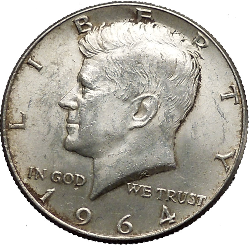 1964 President John F. Kennedy Silver Half Dollar United States USA ...