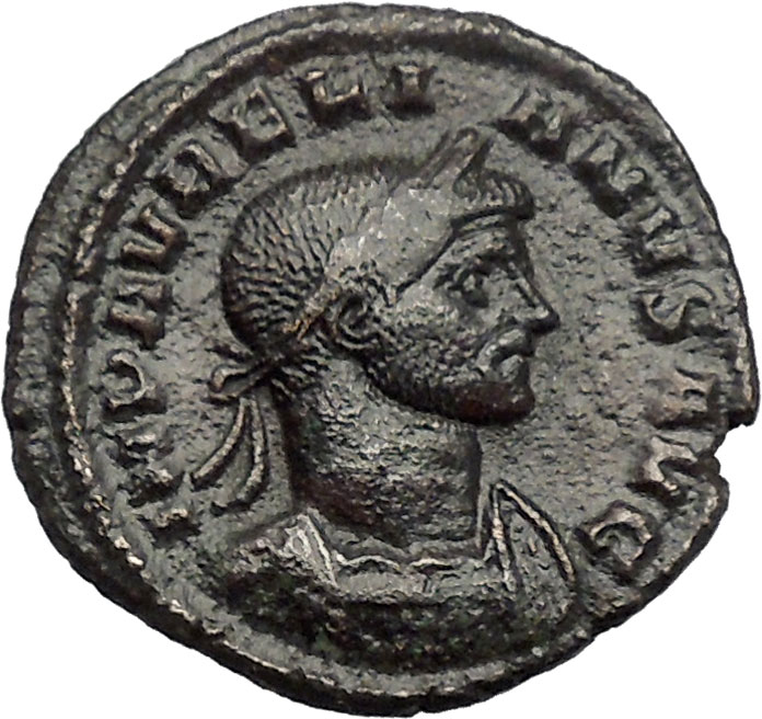 AURELIAN Rare As Denomination 274AD Concordia Sol Ancient Roman Coin i46702