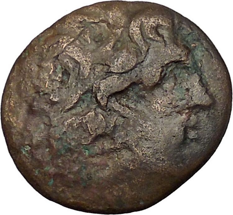 OINIDAI in AKARNANIA 219BC Zeus Man-Headed Bull Ancient Greek Coin ...