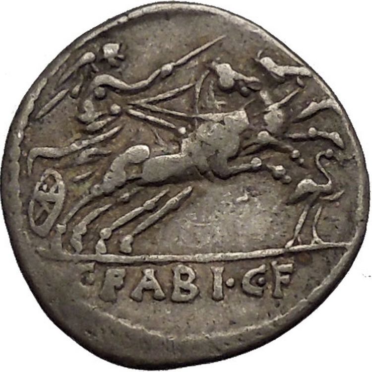 Roman Republic 102BC Cybele Victory Chariot Stork Ancient Silver Coin ...