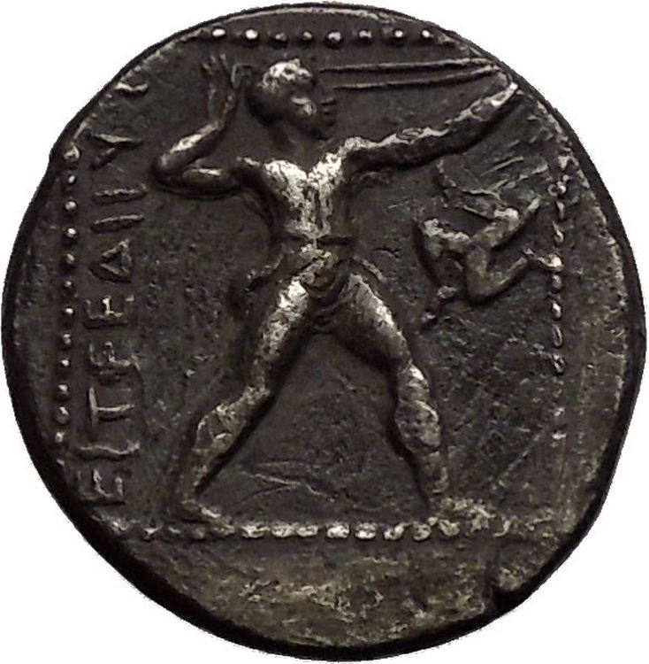 ASPENDOS in PAMPHYLIA 370BC Silver Greek Coin NUDE WRESTLERS Triskeles ...