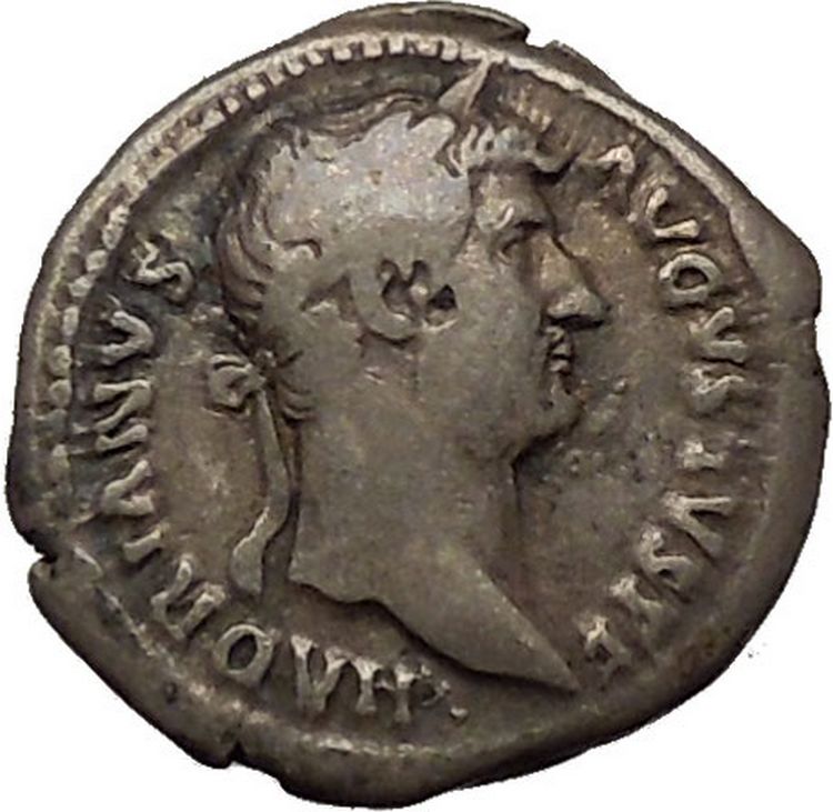 HADRIAN 128AD Ancient Silver Roman Denarius Coin Rome Minerva Athena ...