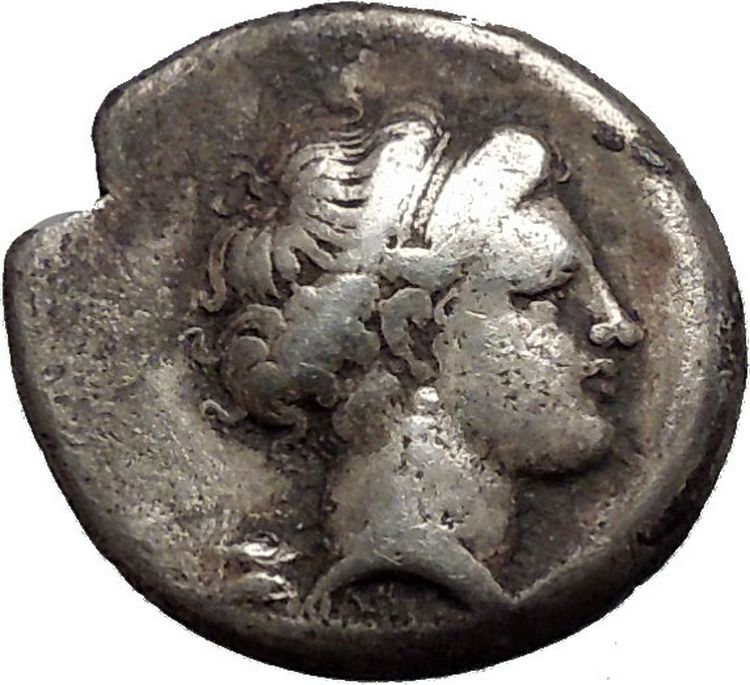 NEAPOLIS in CAMPANIA 300BC Nymph Man Bull Nike Ancient Silver Greek ...