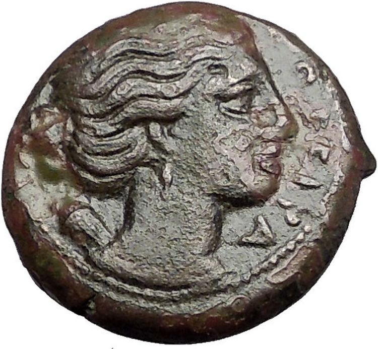 Syracuse Agathocles King of Sicily 295BC Artemis Thunderbolt Greek Coin ...