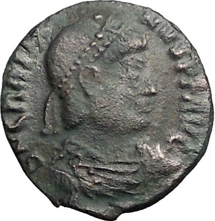 Gratian 367AD Ancient Roman Coin Labarum Christ monogram Chi-Rho i56122 ...