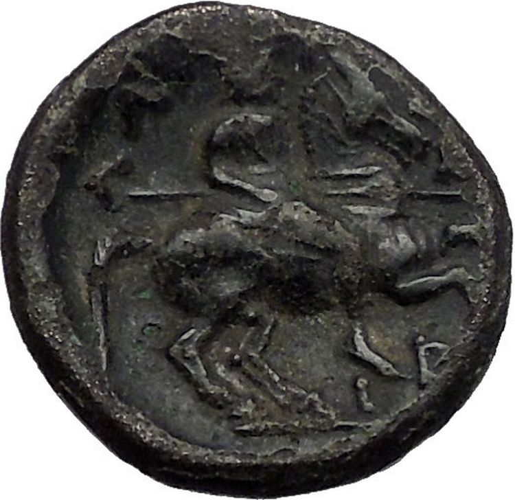 LARISSA in THESSALY 300BC Nymph Horseman Authentic Ancient Greek Coin ...