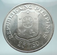 1974 PHILIPPINES Central Bank Anniversary Genuine Silver 25 PISO
