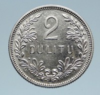 1925 LITHUANIA Silver 2 Litai JONAS BASANAVICIUS Vintage Lithuanian Coin i82744