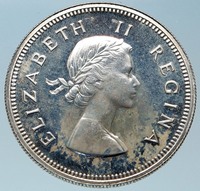 1960 SOUTH AFRICA Queen Elizabeth II Antique Proof Silver 2