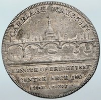 1831 Great Britain UK LONDON BRIDGE River Thames St. Paul