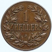 1908 J GERMAN EAST AFRICA King WILHELM II Antique Crown OLD 1